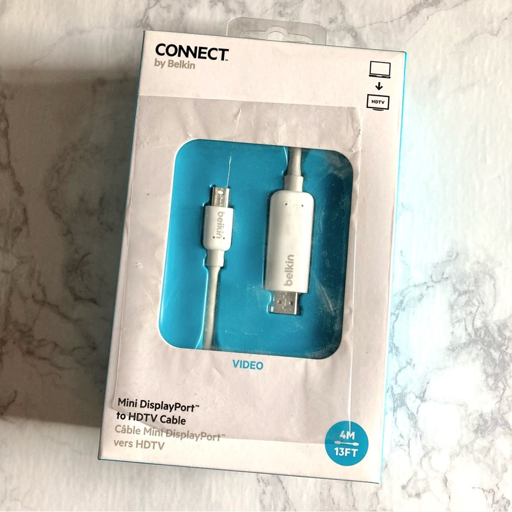 New in Box NWT BELKIN Mini Display Port to HDTV Cable